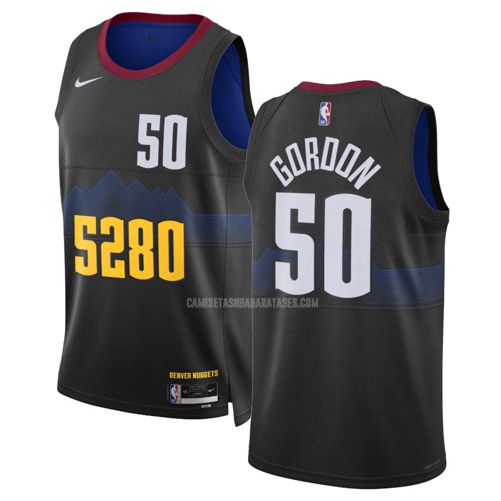 camiseta aaron gordon de la denver nuggets 50 negro city edition hombre 2023-24