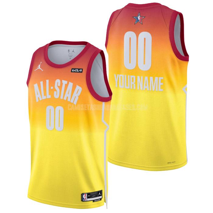 camiseta custom de la nba all-star naranja hombre 2023