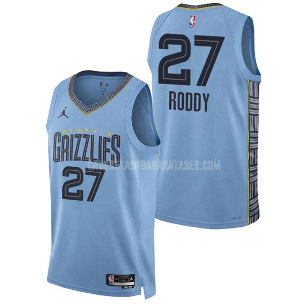 camiseta david roddy de la memphis grizzlies 27 azul statement edition hombres 2022-23