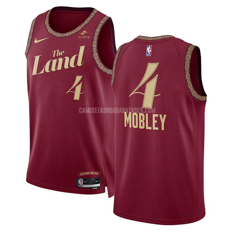 camiseta evan mobley de la cleveland cavaliers 4 negro city edition hombre 2023-24