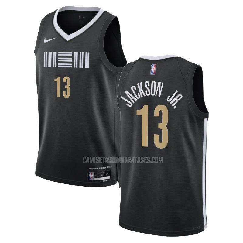 camiseta jaren jackson jr de la memphis grizzlies 13 negro city edition hombre 2023-24