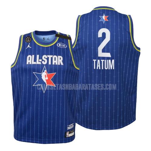 camiseta jayson tatum de la boston celtics 0 azul nba all-star niños 2020