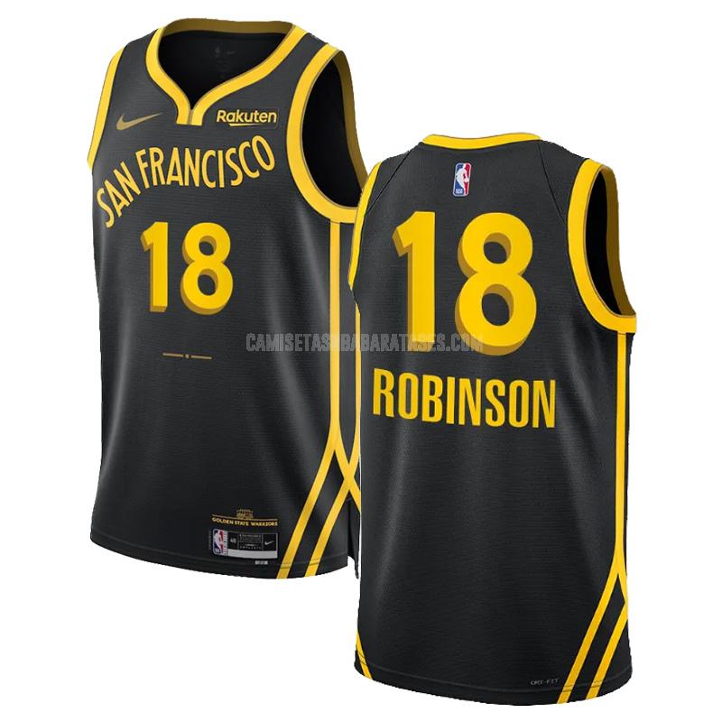 camiseta jerome robinson de la golden state warriors 18 negro city edition hombre 2023-24