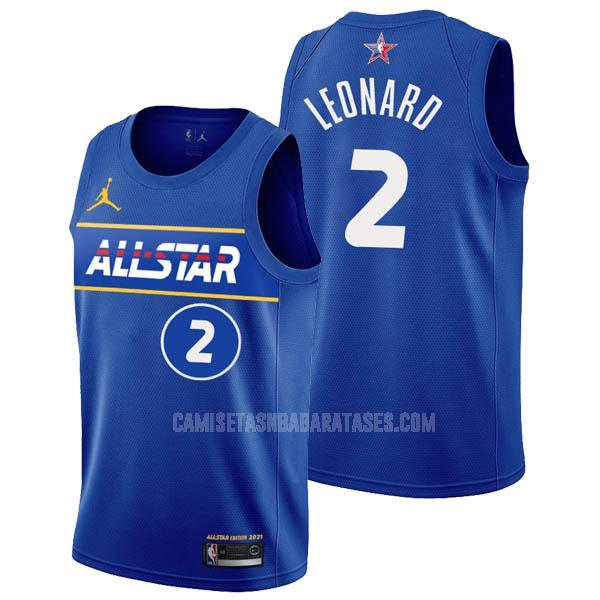 camiseta kawhi leonard de la 2 azul all-star hombres 2021