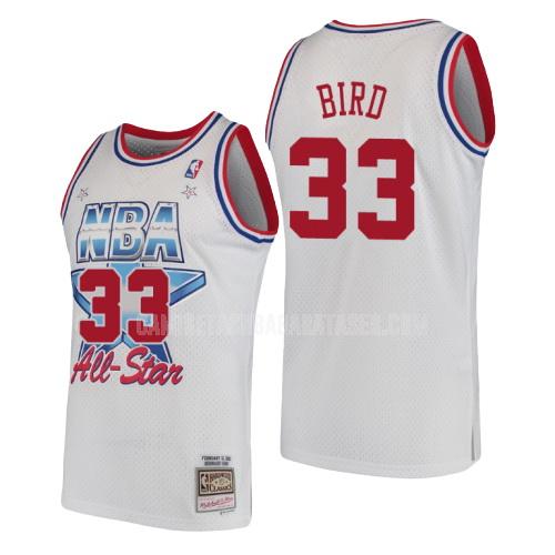 camiseta larry bird de la boston celtics 33 blanco nba all-star hombres 1991