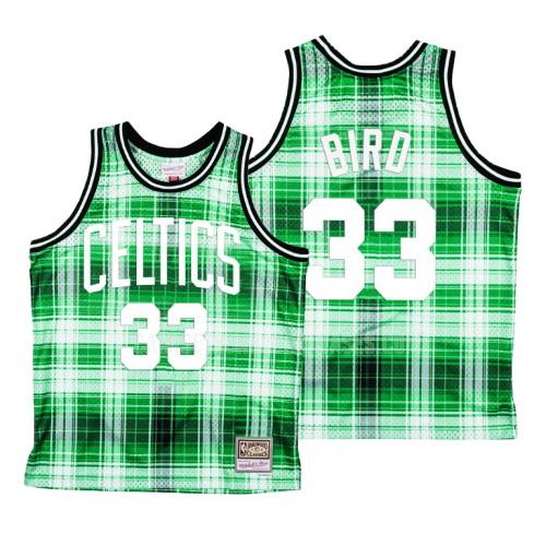 camiseta larry bird de la boston celtics 33 verde hardwood classics hombres