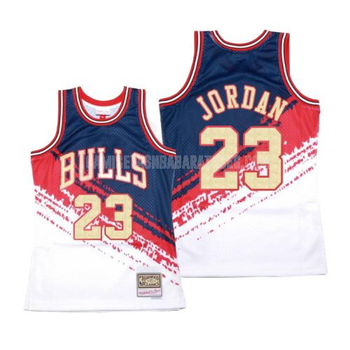 camiseta michael jordan de la chicago bulls 23 blanco hardwood classics hombres 1997-98