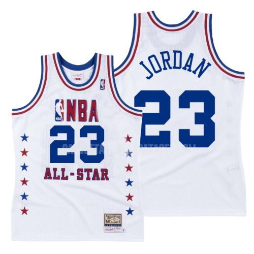 camiseta michael jordan de la chicago bulls 23 blanco nba all-star hombres 1988