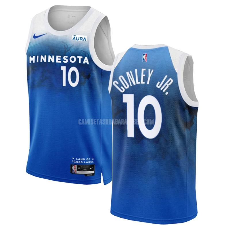 camiseta mike conley jr de la minnesota timberwolves 10 azul city edition hombre 2023-24
