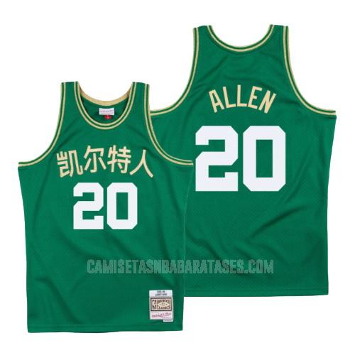 camiseta ray allen de la boston celtics 20 verde año nuevo chino hombres