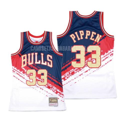 camiseta scottie pippen de la chicago bulls 33 blanco hardwood classics hombres 1997-98