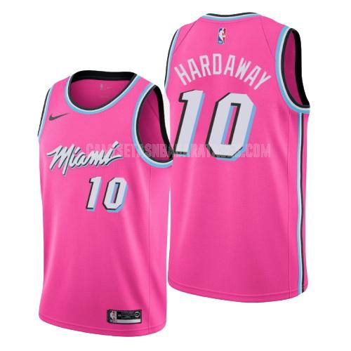 camiseta tim hardaway de la miami heat 10 rosa edición earned hombres