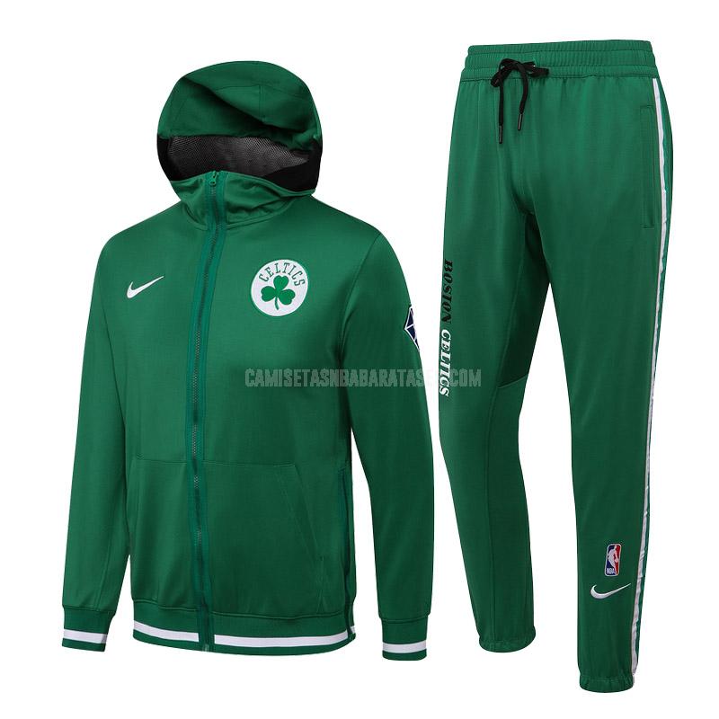 chaqueta con capucha de la boston celtics verde cc025 hombre 2022