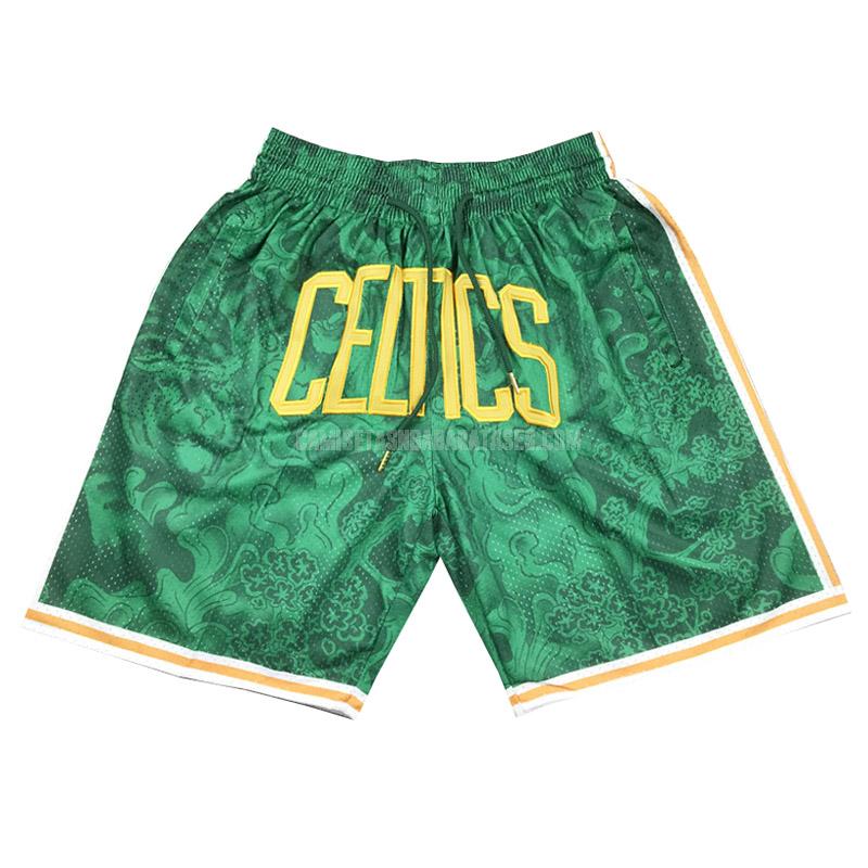 pantalones cortos de baloncesto de la boston celtics verde tiger year edition 2023