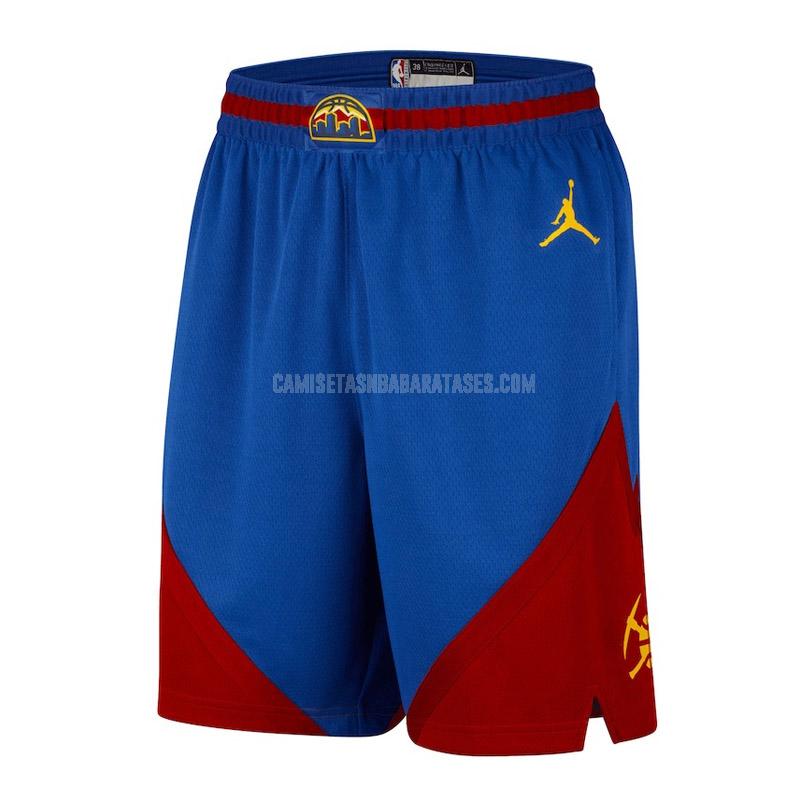 pantalones cortos de baloncesto de la denver nuggets azul statement edition 2022-23