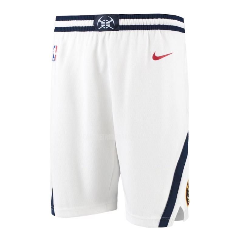 pantalones cortos de baloncesto de la denver nuggets blanco association edition 2022-23