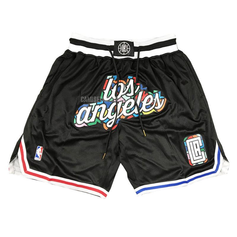pantalones cortos de baloncesto de la los angeles clippers negro city edition 2023