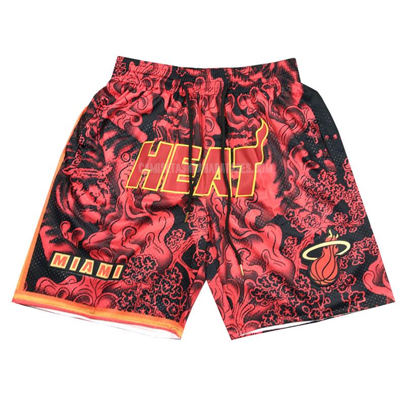 pantalones cortos de baloncesto de la miami heat rojo tiger year edition 2023