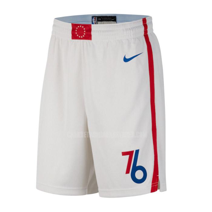 pantalones cortos de baloncesto de la philadelphia 76ers blanco city edition 2023