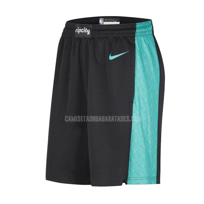 pantalones cortos de baloncesto de la portland trail blazers negro city edition 2023