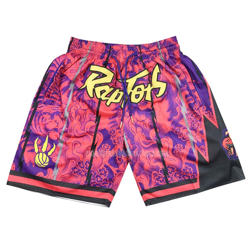 pantalones cortos de baloncesto de la toronto raptors rojo tiger year edition 2023