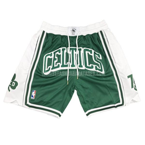 pantalones cortos de la boston celtics verde 75 aniversario bsd1 hombres