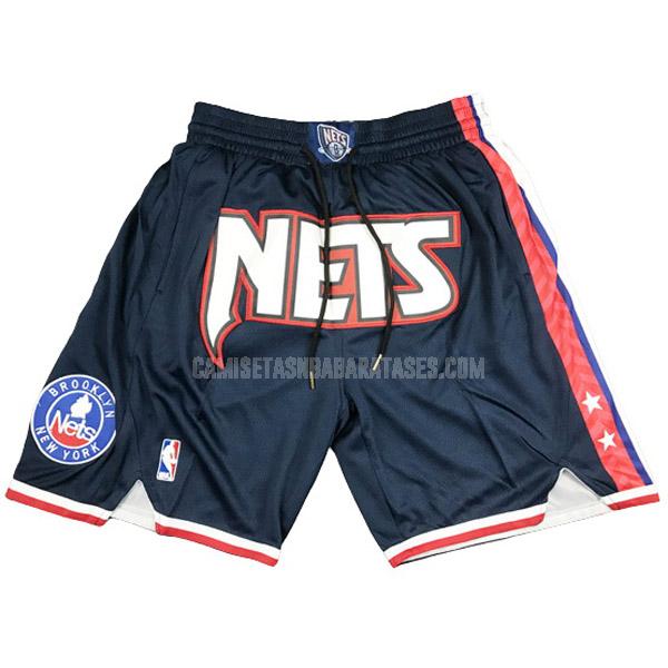 pantalones cortos de la brooklyn nets azul marino city edition just don lw1 hombres