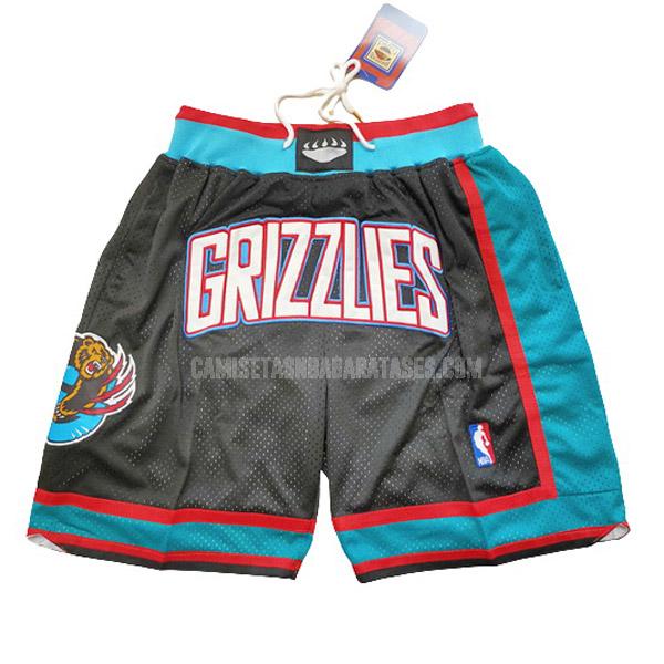 pantalones cortos de la memphis grizzlies negro just don hx1 hombres 2001-2002