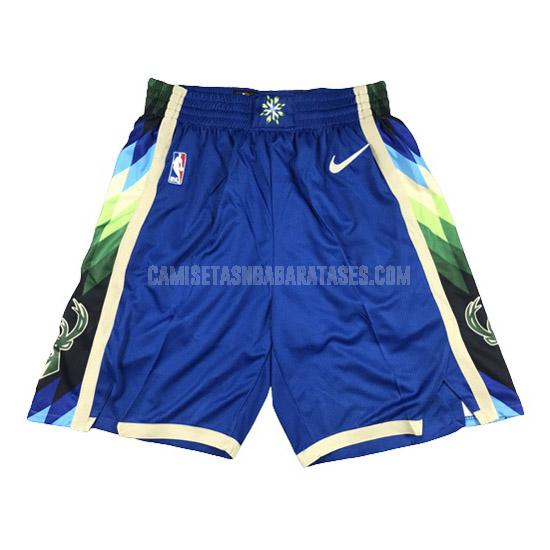 pantalones cortos de la milwaukee bucks azul city edition 2022-23