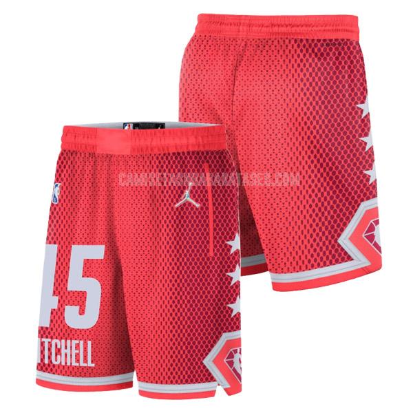 pantalones cortos donovan mitchell de la 45 rojo nba all-star hombres 2022
