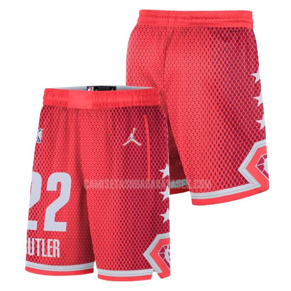 pantalones cortos jimmy butler de la 22 rojo nba all-star hombres 2022
