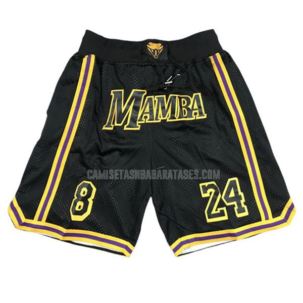 pantalones cortos kobe bryant de la 8&24 negro mamba hombres