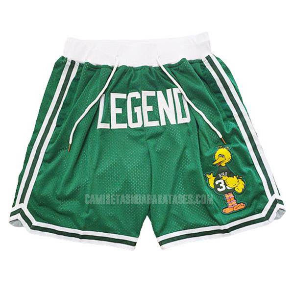 pantalones cortos larry bird de la boston celtics verde ll1 hombres