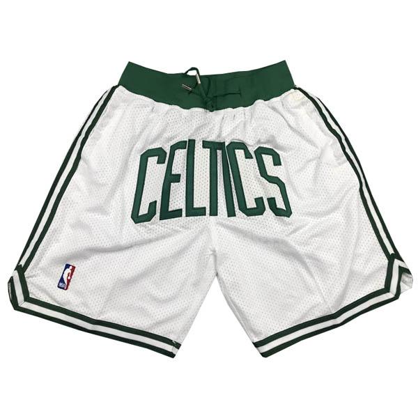 pantalones cortos nba de la boston celtics blanco just don bolsillo