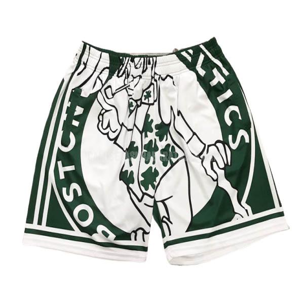 pantalones cortos nba de la boston celtics blanco verde big face
