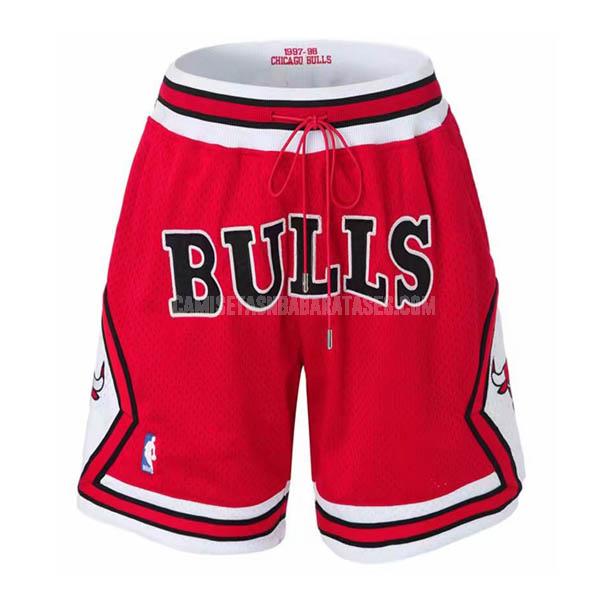 pantalones cortos nba de la chicago bulls rojo just don bolsillo-clásico