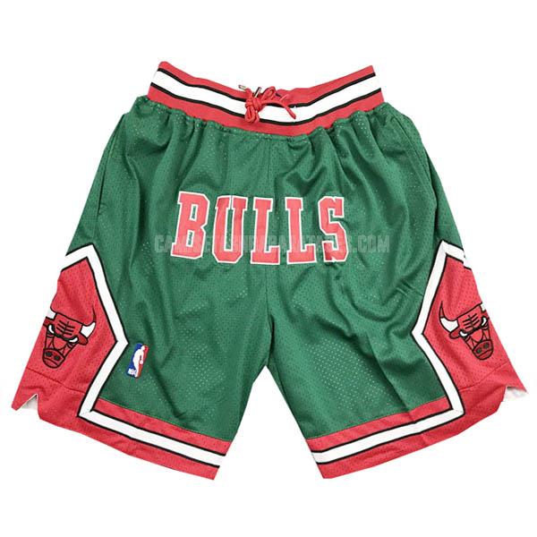 pantalones cortos nba de la chicago bulls verde just don bolsillo