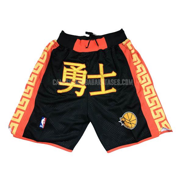 pantalones cortos nba de la golden state warriors negro chino